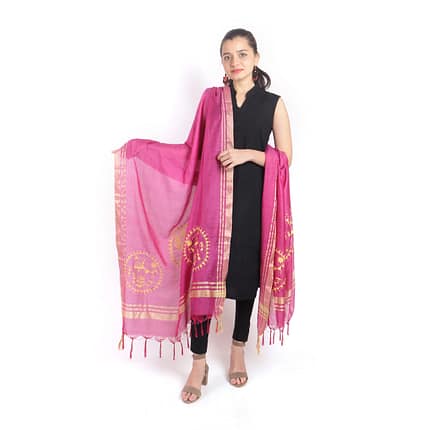 Tisser Warli Handpainted Dupatta