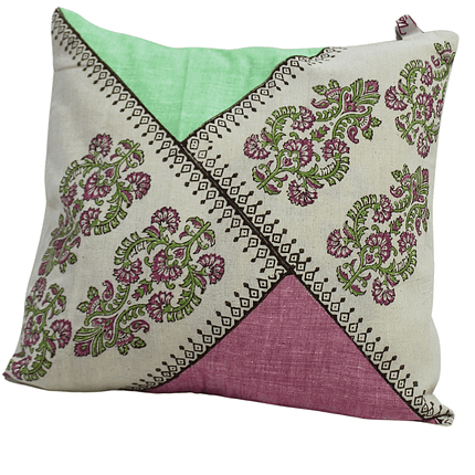 Block printed Cushion cover