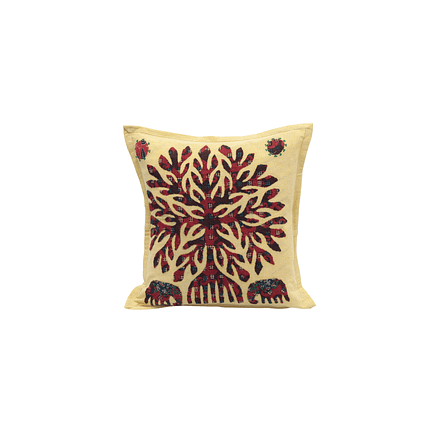 Applique Pure Cotton Cushion Cover