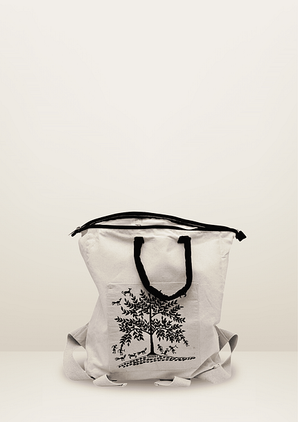 Warli Hand painted Sack Bag