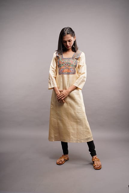 Madhubani Silk Kurti