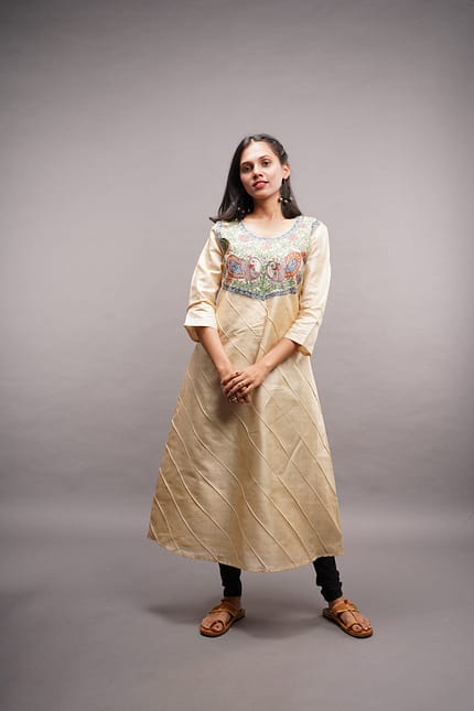 Madhubani Silk Kurti
