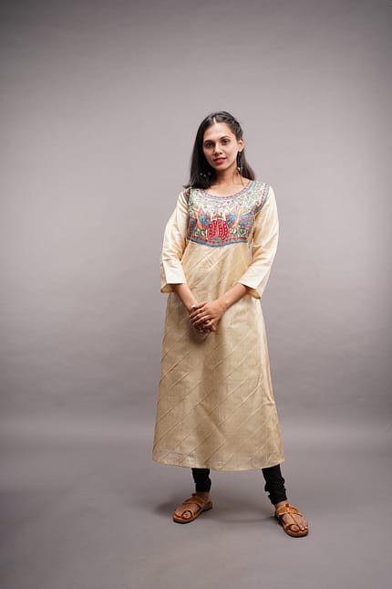 Madhubani Silk Kurti
